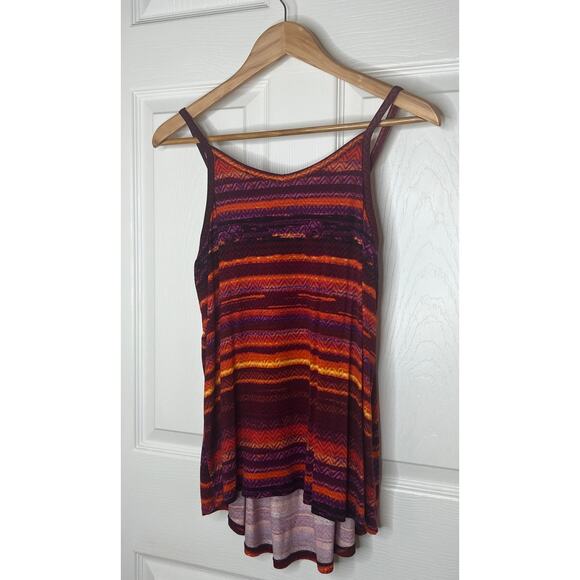 Cupio Women's Red Orange Multicolored Embellished Sleeveless Tank Top Size Small - Picture 5 of 7